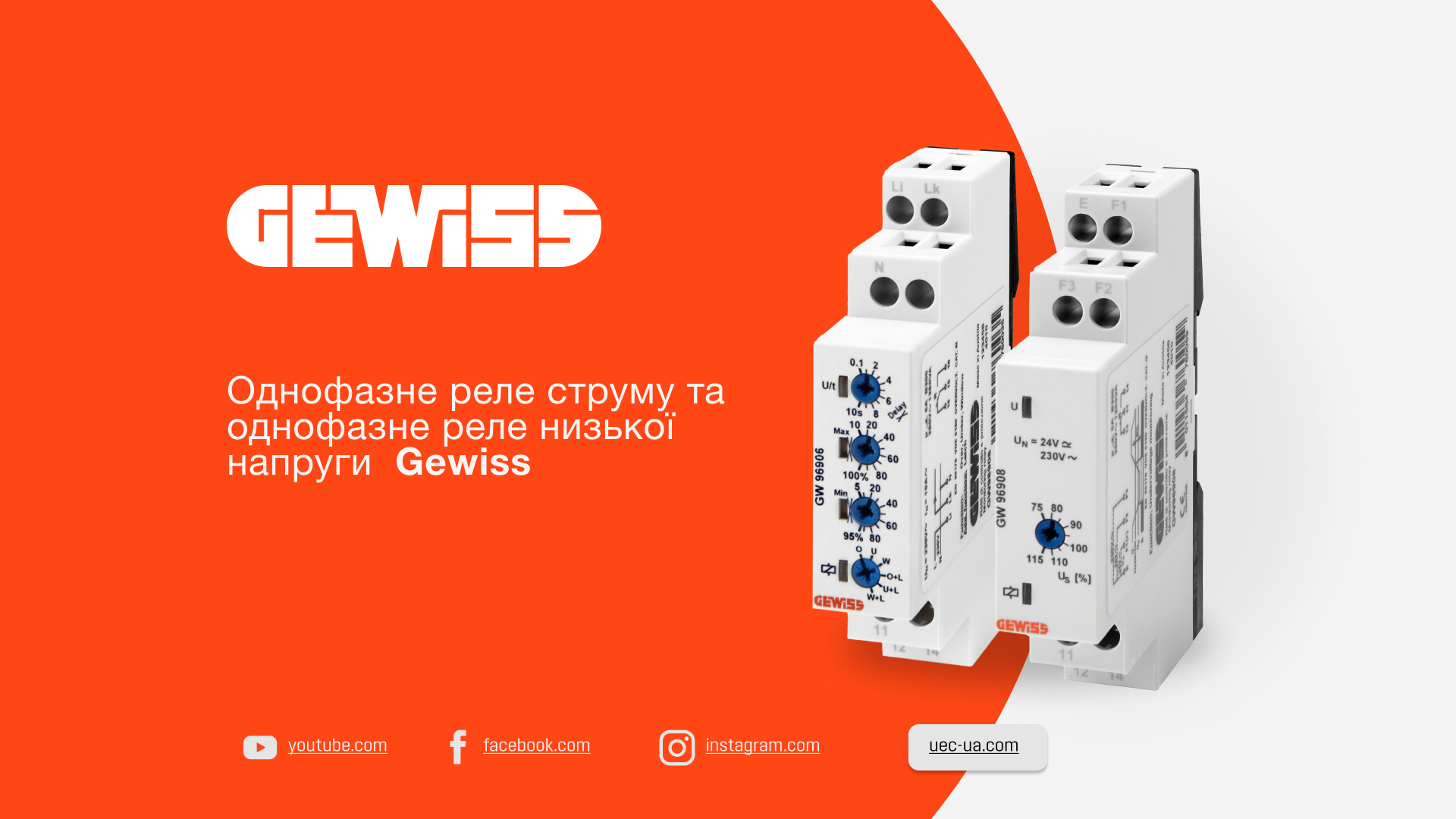 Огляд реле GEWISS: однофазне реле струму та реле низької напруги